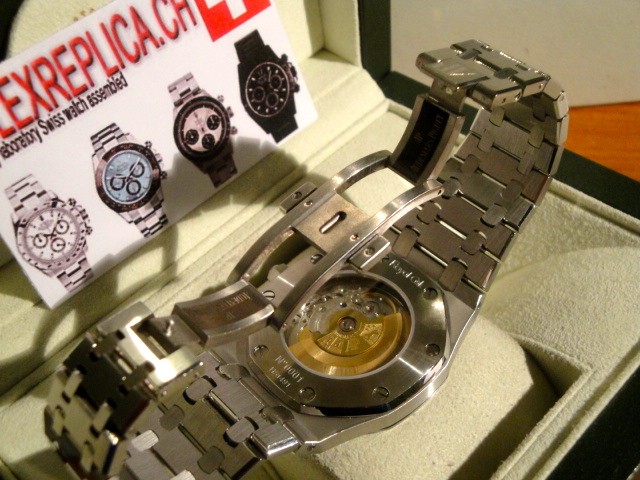 Audemars piguet royal oak black dial jumbo orologio replica copia imitazione