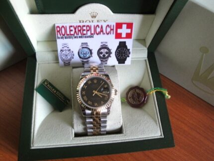 Rolex replica datejust acciaio oro roman edition imitazione orologio