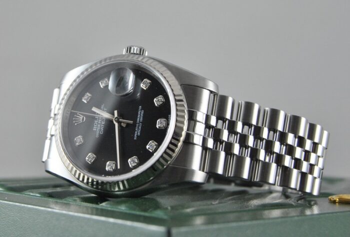 Rolex replica datejust acciaio black brillanti orologio replica imitazione