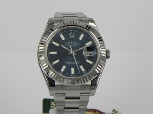 Rolex replica datejust acciaio dial blue classic orologio replica imitazione