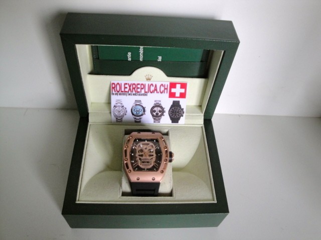 Richard Mille replica RM52-01 skull nano ceramic limited edition rose gold imitazione orologio