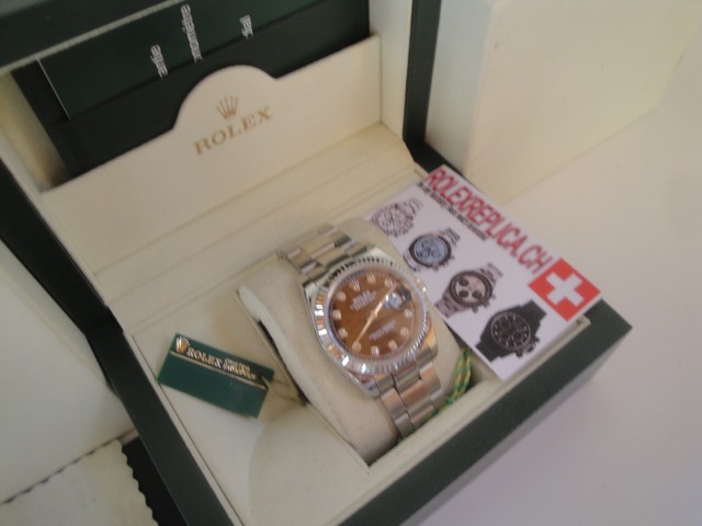 Rolex replica datejust acciaio black brillantini oyster orologi replica