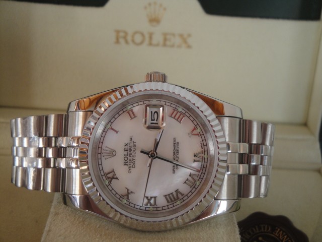 Rolex replica datejust acciaio roman jubilee white dial orologio replica imitazione