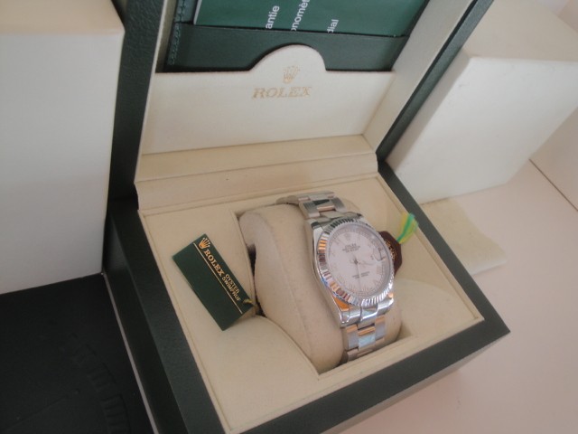 Rolex replica datejust acciaio roman oyster white dial orologio replica imitazione