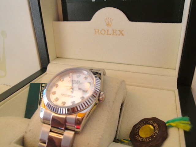 Rolex replica datejust acciaio argentèè brillanti orologio replica imitazione