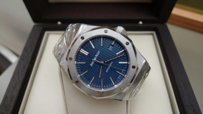 Audemars piguet royal oak blue dial jumbo orologio replica copia imitazione