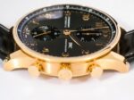 IWC schaffhausen replica portoghese rose gold black dial chrono